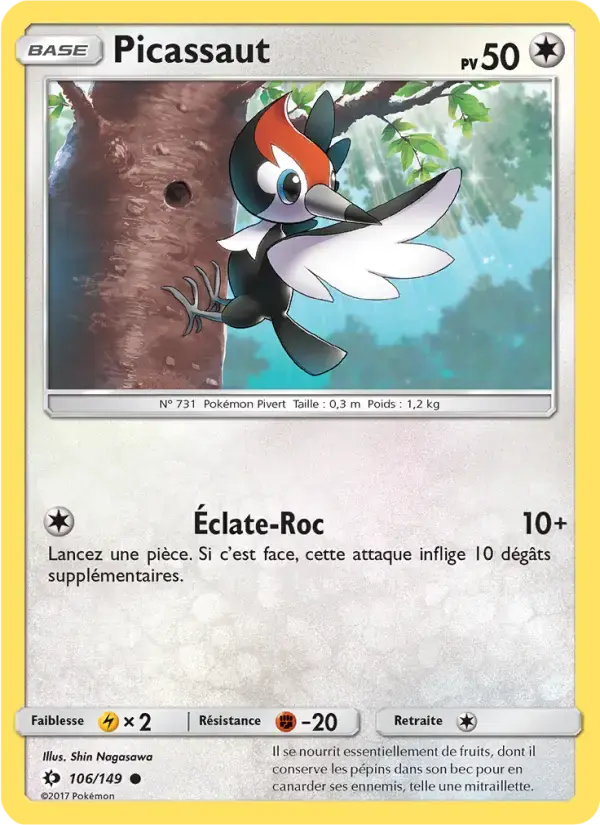 Carte Pokémon Picassaut #106 — Soleil et Lune