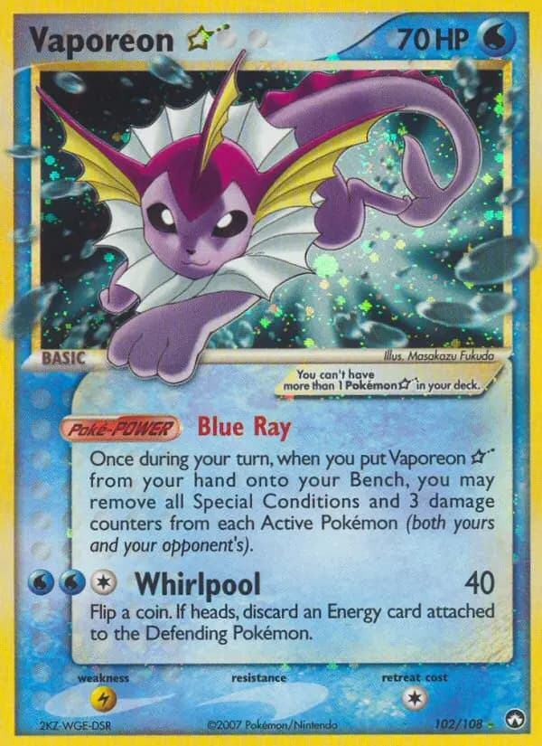 Vaporeon Star #102 — Power Keepers