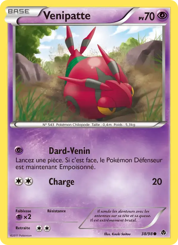 Carte Pokémon Venipatte #38 — Pouvoirs Émergents