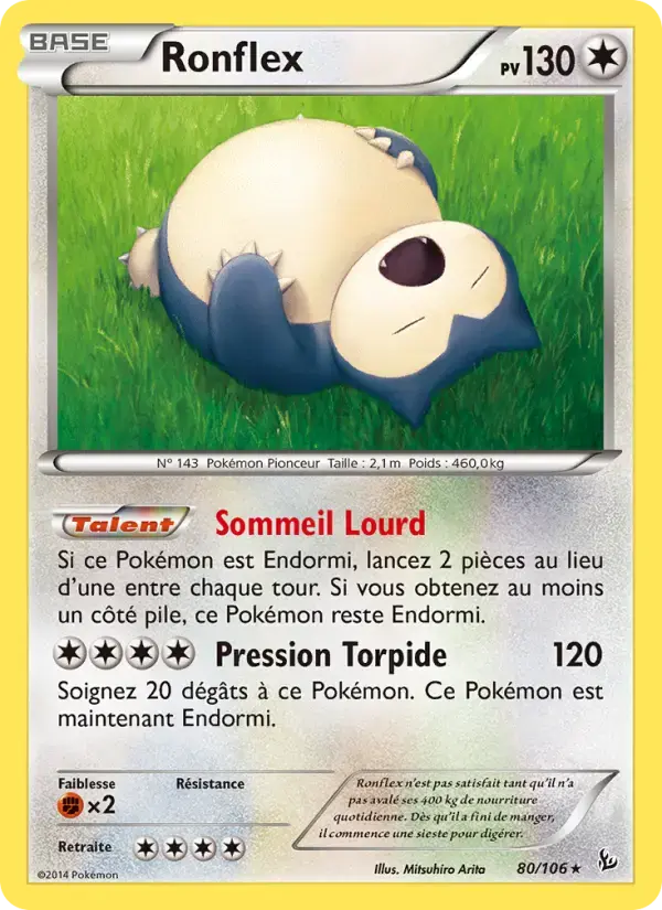 Carte Pokémon Ronflex #80 — Étincelles