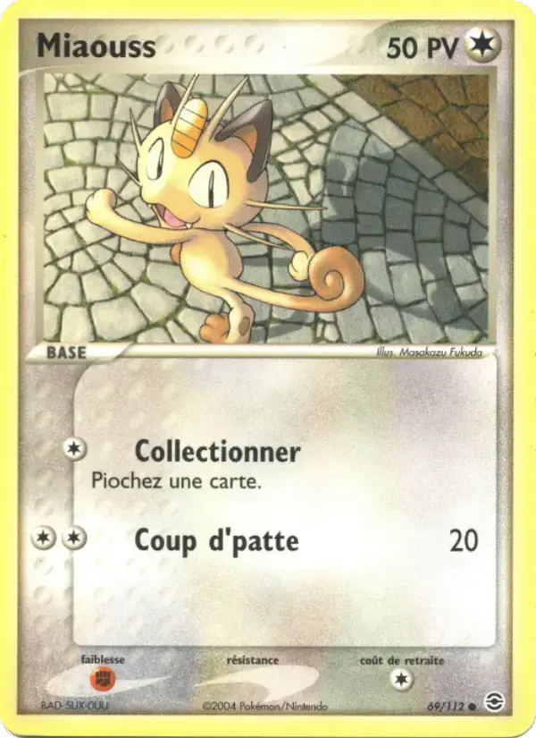 Carte Pokémon Miaouss #69 — Rouge Feu & Vert Feuille