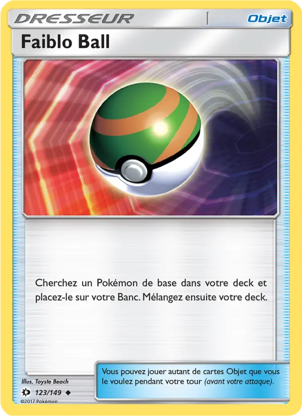 Carte Pokémon Faiblo Ball #123 — Soleil et Lune