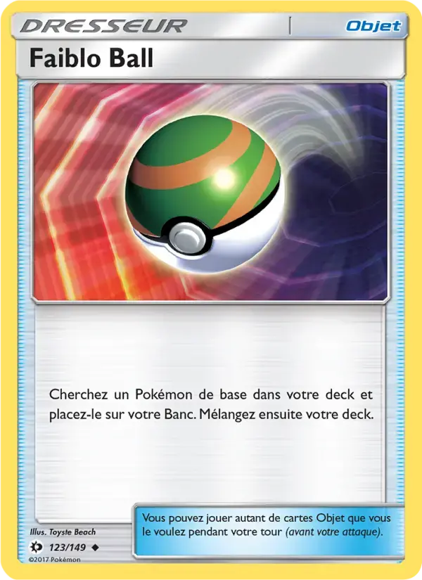 Carte Pokémon Faiblo Ball #123 — Soleil et Lune