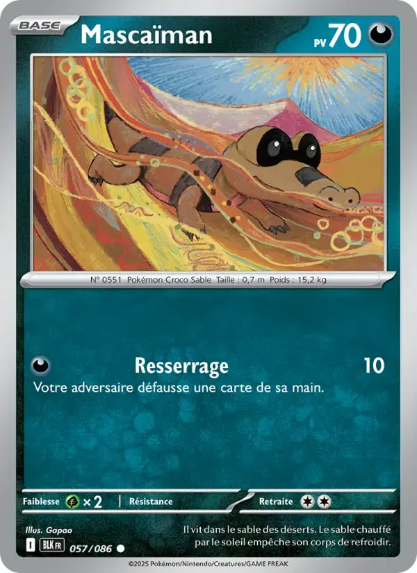 Carte Pokémon Mascaïman #057 — Foudre Noire