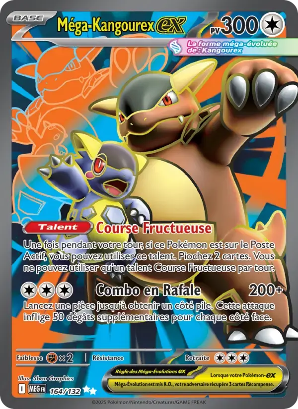 Carte Pokémon Méga-Kangourex-ex #164 — Méga-Évolution