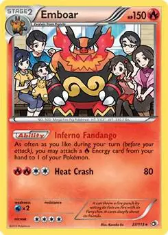 Carte Pokémon Emboar #027 Non Holo — Trésors Légendaires