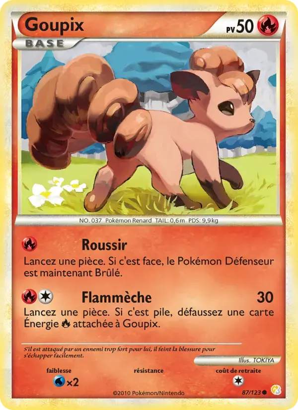 Carte Pokémon Goupix #87 — HeartGold SoulSilver