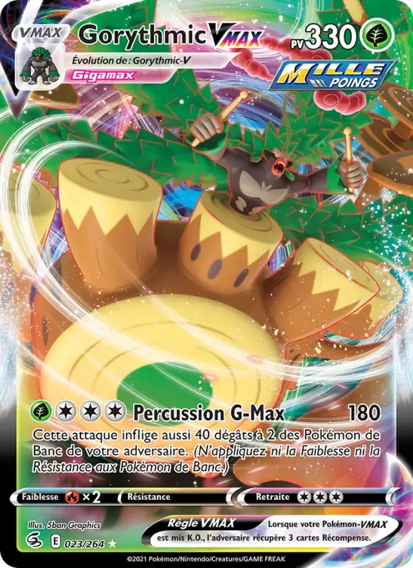 Carte Pokémon Gorythmic VMAX #23 — Poing de Fusion