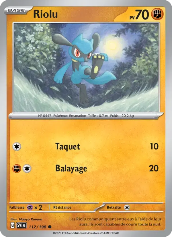 Carte Pokémon Riolu #112 — Écarlate et Violet