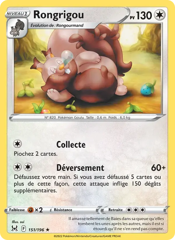 Carte Pokémon Rongrigou #151 — Origine Perdue