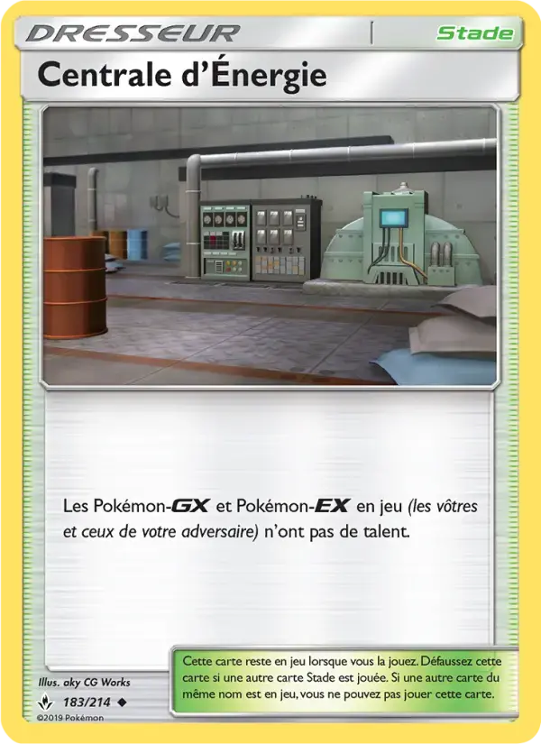 Carte Pokémon Centrale d’Énergie #183 — Alliance Infaillible