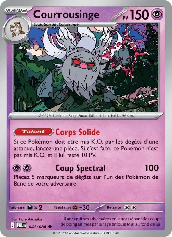 Carte Pokémon Courrousinge #041 — Nuit Noire