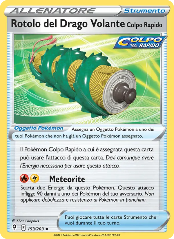 Carte Pokémon Rouleau du Dragon Volant Mille Poings #153 — Évolution Céleste