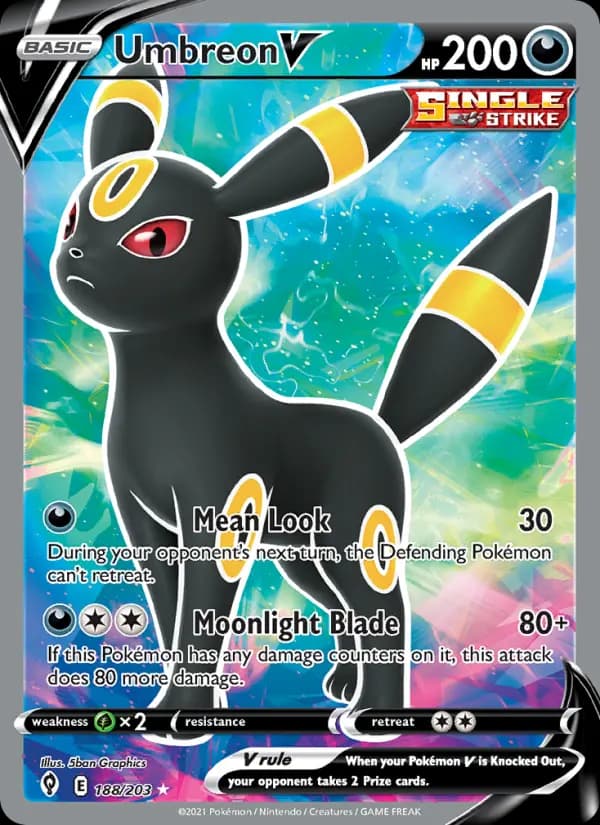 Umbreon V #188 — Evolving Skies