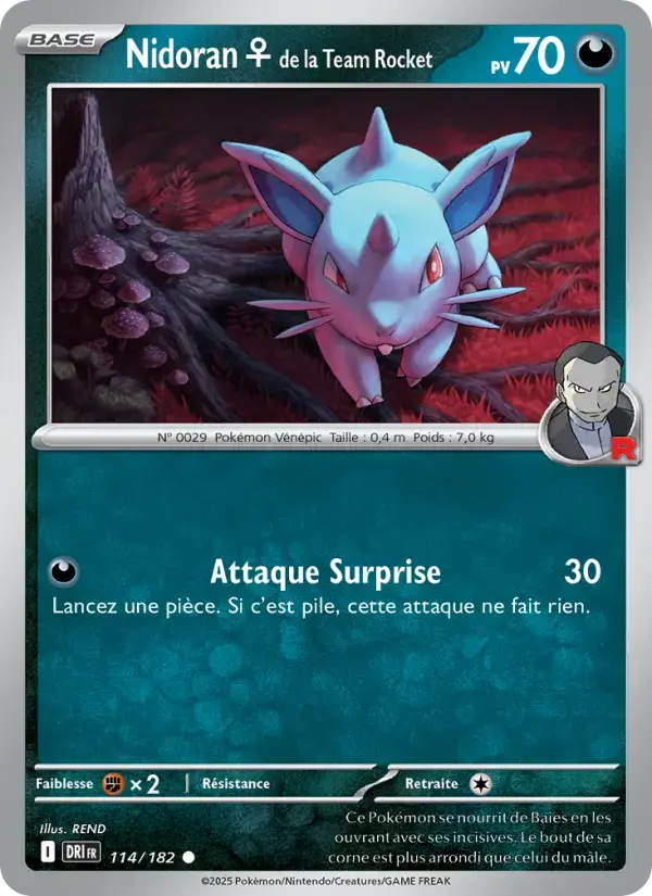 Carte Pokémon Nidoran♀ de la Team Rocket #114 — Rivalités Destinées