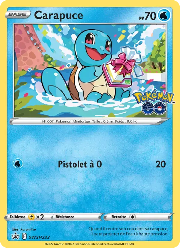 Carte Pokémon Carapuce #SWSH233 — Promos Épée et Bouclier
