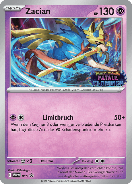 Carte Pokémon Zacian #015 — Promos Méga-Évolution