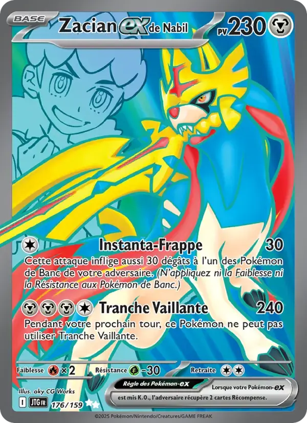 Carte Pokémon Zacian-ex de Nabil #176 — Aventures Ensemble
