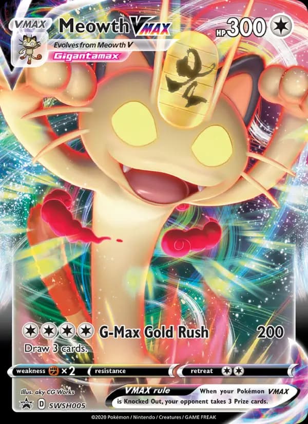 Meowth VMAX #SWSH005 — Sword & Shield Promos
