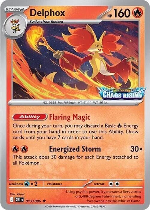 Delphox #013 Stamp V1 — Chaos Rising