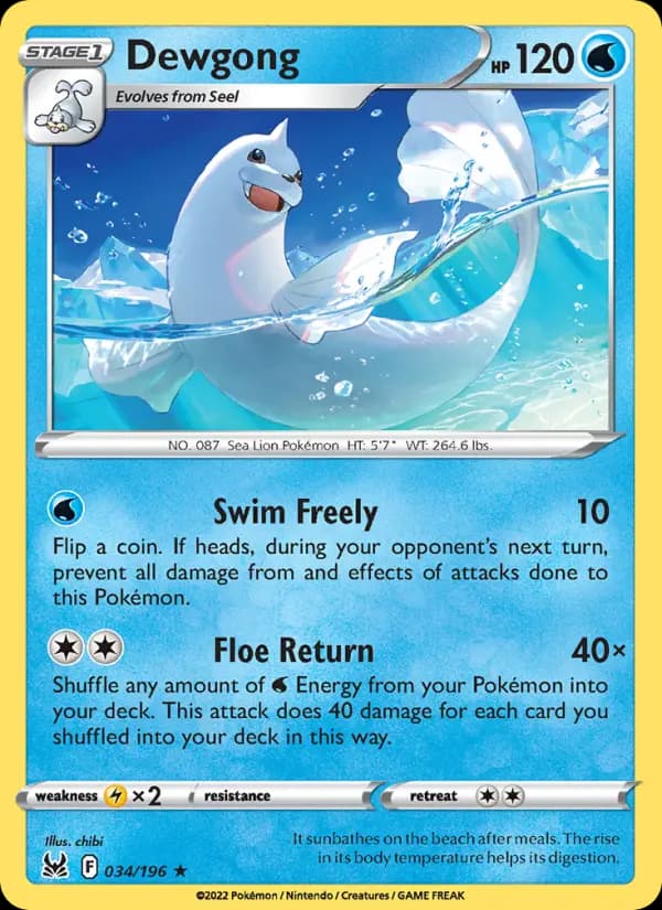 Dewgong #034 — Lost Origin