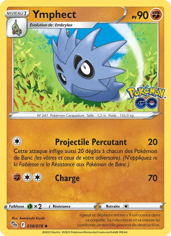 Carte Pokémon Ymphect #038 — Pokémon GO
