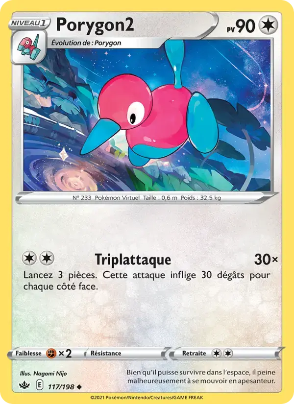 Carte Pokémon Porygon2 #117 — Règne de Glace