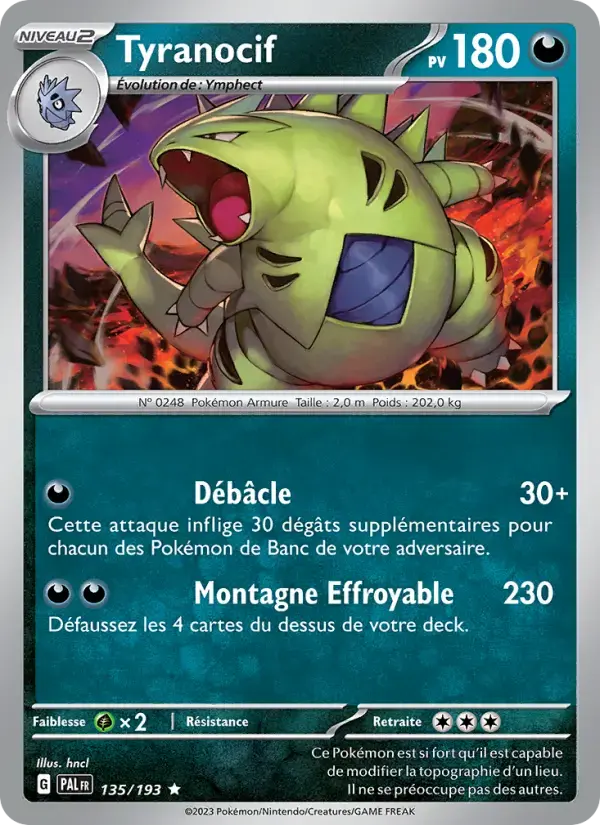 Carte Pokémon Tyranocif #135 — Évolutions à Paldea