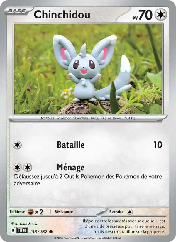 Carte Pokémon Chinchidou #136 — Forces Temporelles