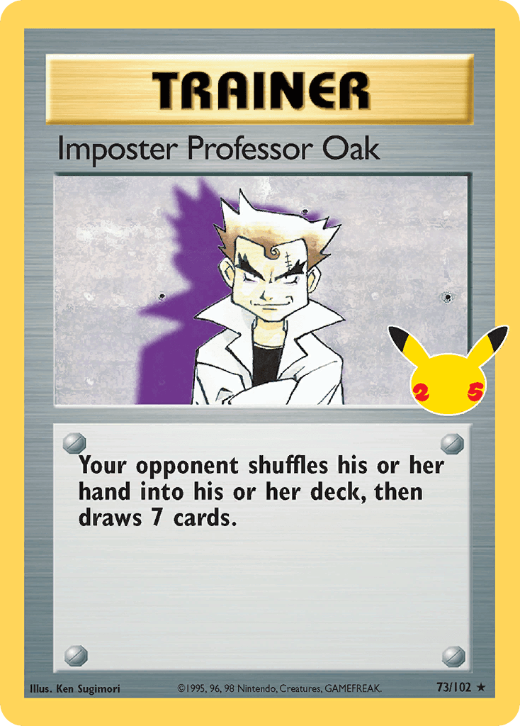 Carte Pokémon Faux Professeur Chen #29 — Célébrations