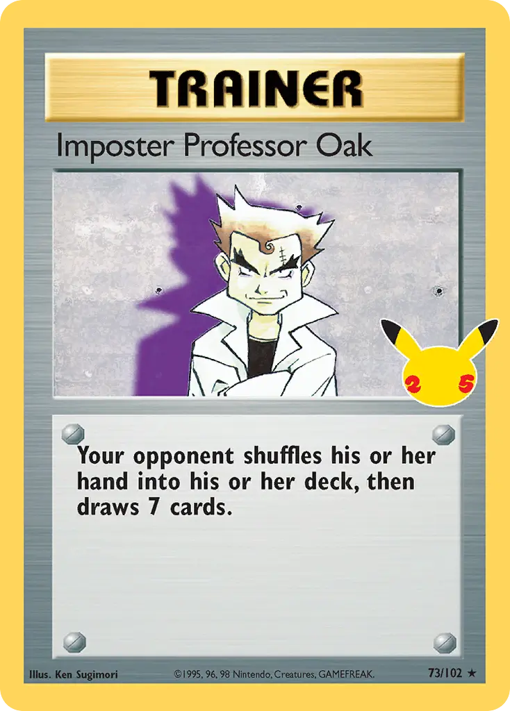 Carte Pokémon Faux Professeur Chen #29 — Célébrations