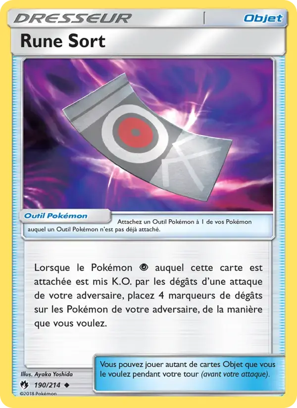Carte Pokémon Rune Sort #190 — Tonnerre Perdu