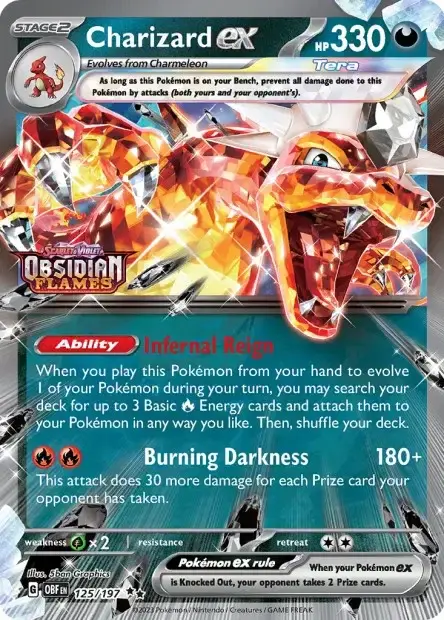 Carte Pokémon Dracaufeu ex #125/197 — Jumbo