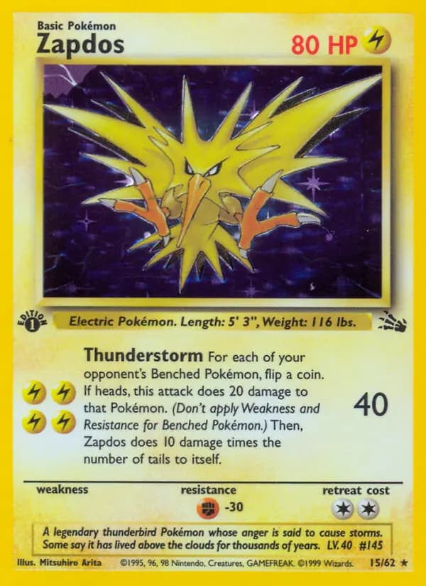 Zapdos #15 — Fossil