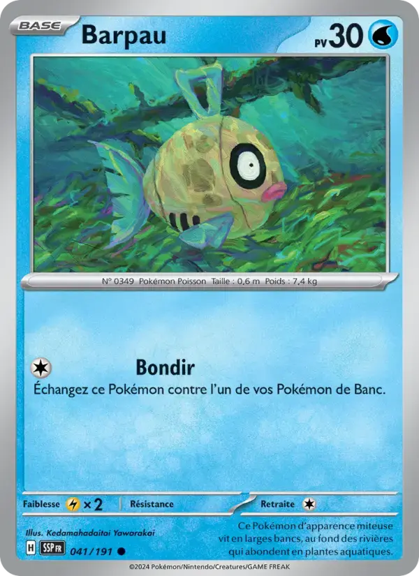 Carte Pokémon Barpau #041 — Étincelles Déferlantes