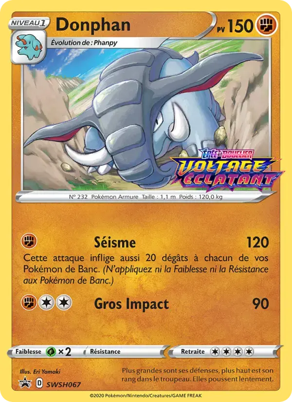 Carte Pokémon Donphan #SWSH067 — Promos Épée et Bouclier