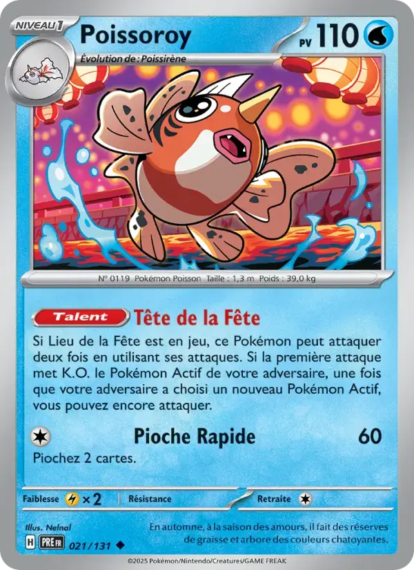 Carte Pokémon Poissoroy #021 — Évolutions Prismatiques