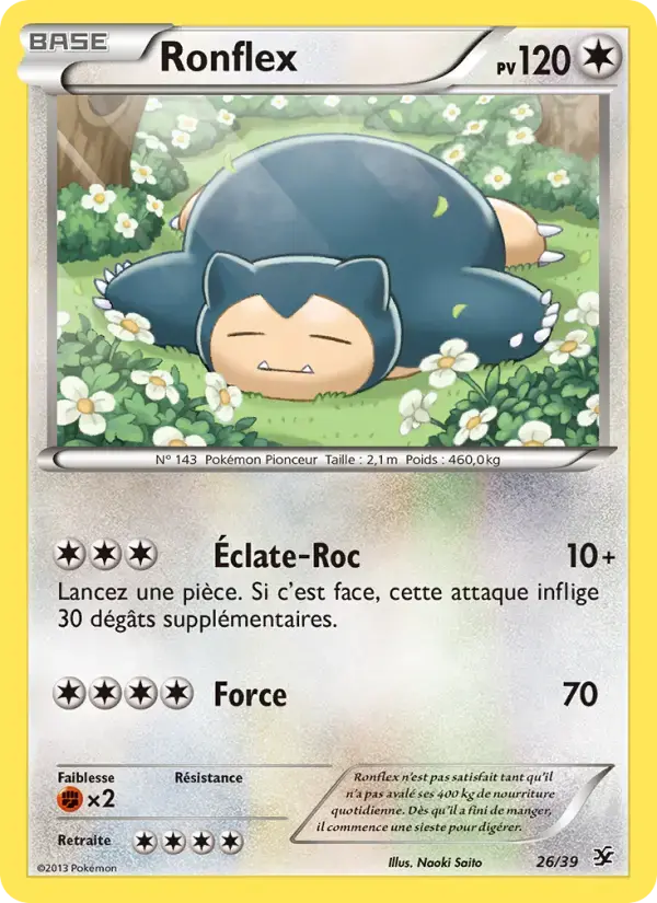 Carte Pokémon Ronflex #26 — Bienvenue à Kalos