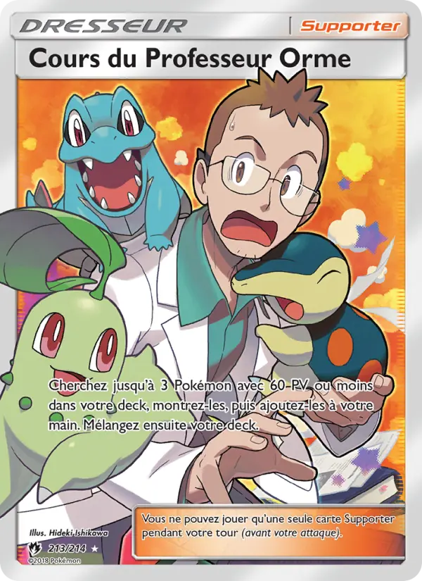 Carte Pokémon Cours du Professeur Orme #213 — Tonnerre Perdu