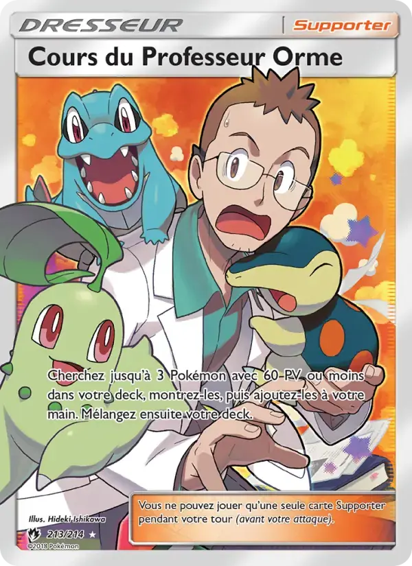 Carte Pokémon Cours du Professeur Orme #213 — Tonnerre Perdu