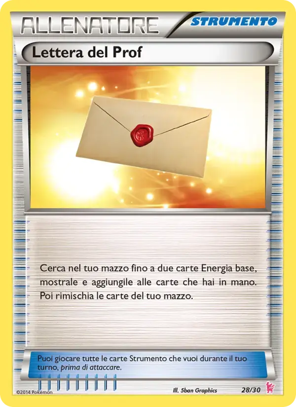 Carte Pokémon Lettre du Professeur #28 — Kit du Dresseur XY (Nymphali)