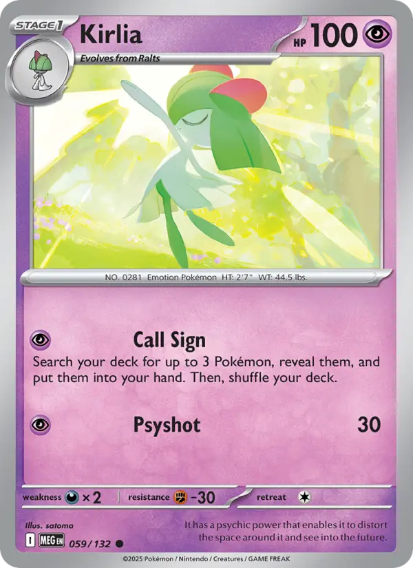 Carte Pokémon Kirlia #059 — Méga-Évolution