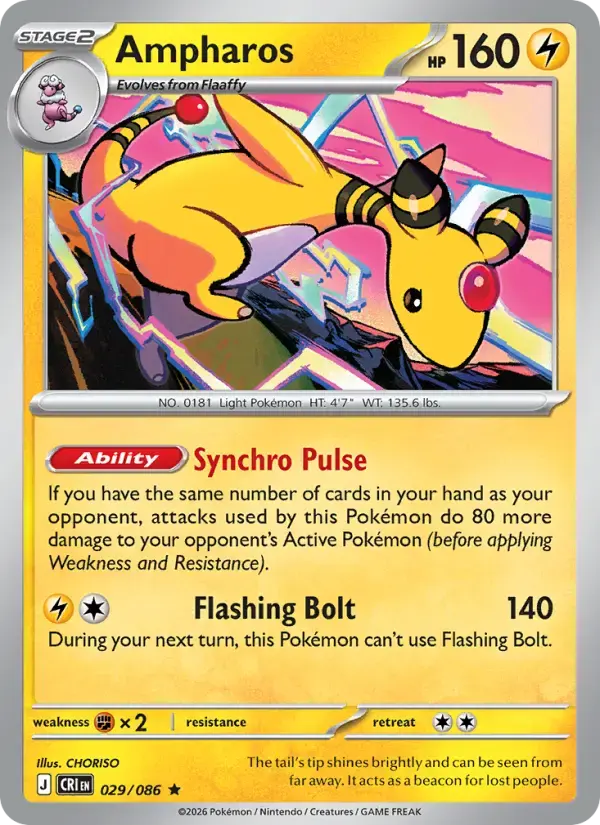 Ampharos #029 — Chaos Rising