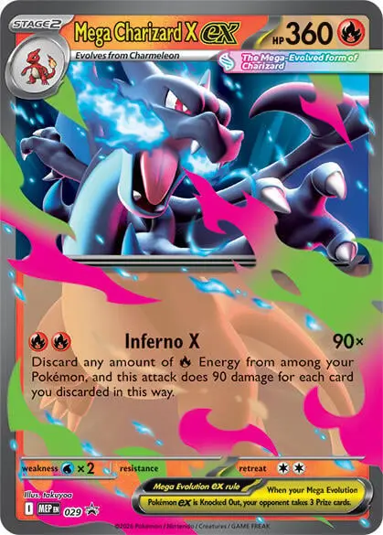 Mega Charizard X ex #029 — Mega Evolution Promos