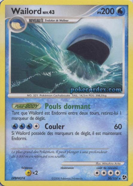Carte Pokémon Wailord #30 — Grands Envols
