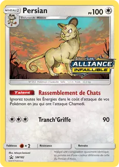 Carte Pokémon Persian #SM182 — Promos Soleil et Lune