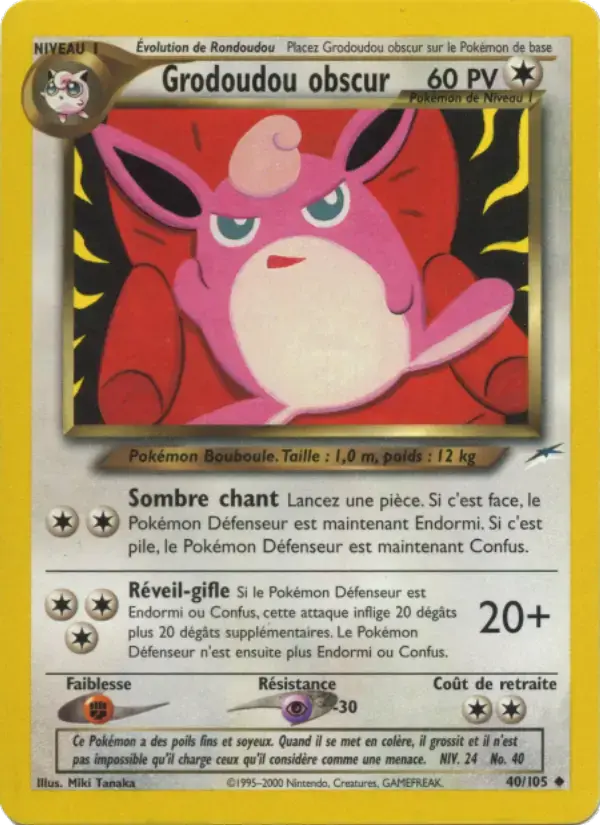 Carte Pokémon Grodoudou obscur #40 — Neo Destiny