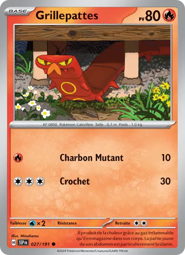 Carte Pokémon Grillepattes #027 — Étincelles Déferlantes