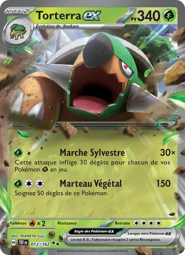 Carte Pokémon Torterra-ex #012 — Forces Temporelles