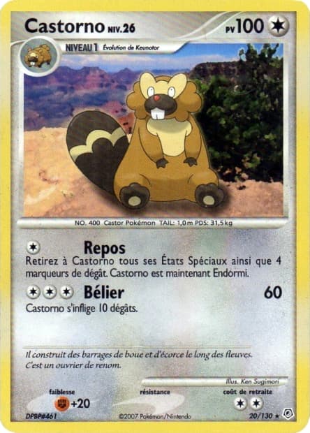 Carte Pokémon Castorno #20 — Diamant et Perle